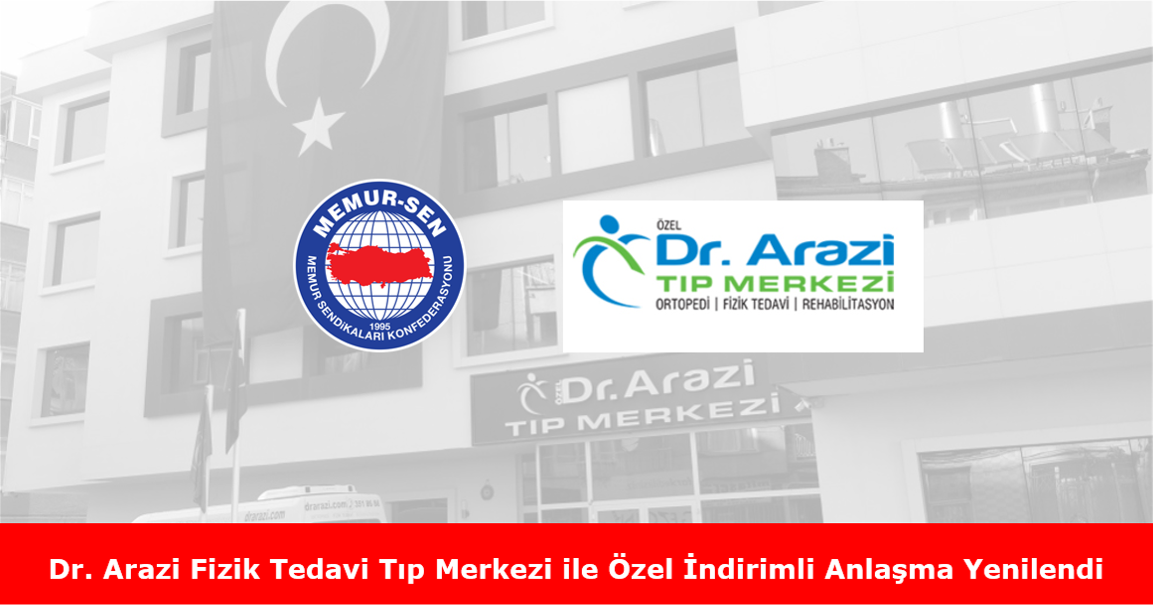 Dr. Arazi Fizik Tedavi Tıp Merkezi ile Özel İndirimli Anlaşma Yenilendi