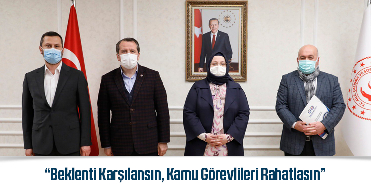 Memur-Sen Genel Başkanı Ali Yalçın, Çalışma Bakanı Selçuk’la Görüştü