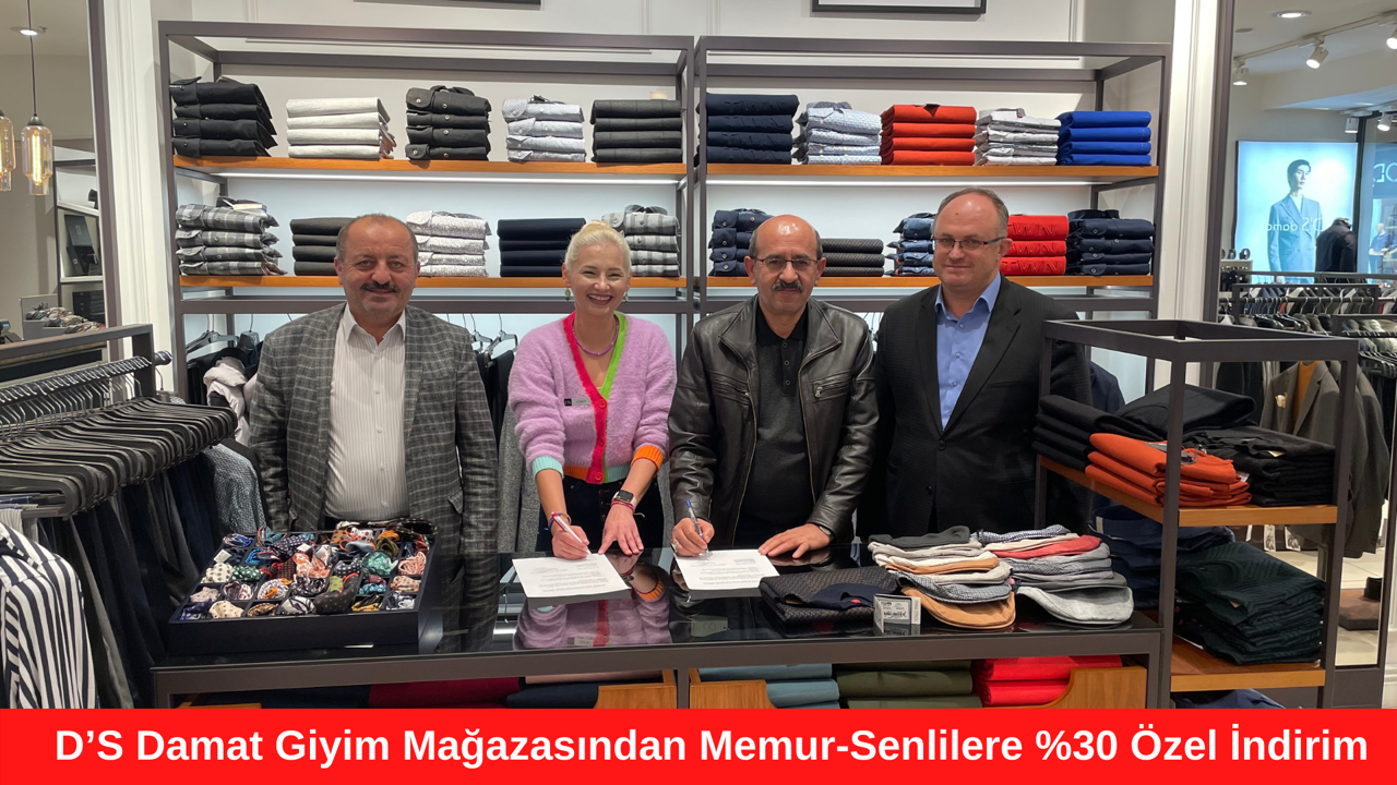 D’S Damat Giyim Mağazasından Memur-Senlilere %30 Özel İndirim